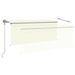 vidaXL Auvent rétractable automatique avec store 3 5x2 5 m Crème