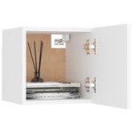 vidaXL Tables de chevet 2 Pièces Blanc 30 5x30x30 cm Bois d'ingénierie