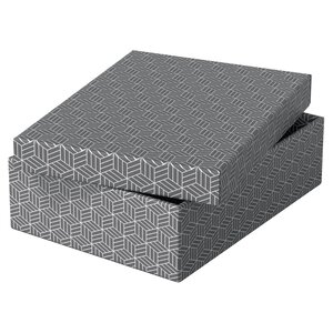 Set de 3 boîtes de rangement & cadeau 265 x360x100 mm gris x 10 esselte