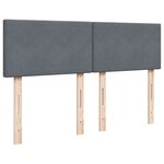 vidaXL Sommier à lattes de lit et matelas Gris foncé 140x200cm Velours