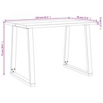 vidaXL Table à manger 110x70x75 cm bois d'acacia solide à bord vif