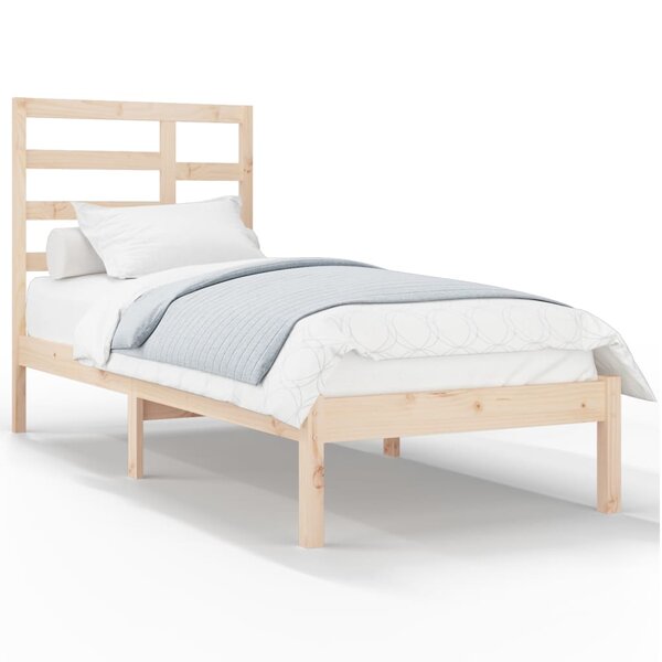 vidaXL Cadre de lit Bois massif 100x200 cm