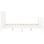 vidaXL Cadre de lit sans matelas blanc 120x200 cm bois massif