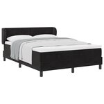 Lit box spring vidaXL avec matelas Noir 140x190 cm Velours