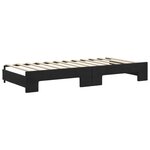 vidaXL Lit de jour avec lit gigogne noir 90x200 cm velours