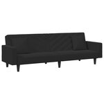 vidaXL Ensemble de canapés 2 Pièces avec coussins noir velours