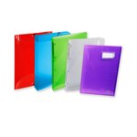 Classeur 4 Anneaux 30 Mm Polypropylène Crystal - A4 Maxi - Couleurs Assorties - X 20 - Exacompta