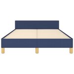 vidaXL Cadre de lit avec tête de lit Bleu 120x200 cm Tissu