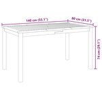 vidaXL Ensemble à manger de jardin 5 Pièces Bois d'acacia solide