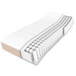 vidaXL Sommier à lattes de lit avec matelas Cappuccino 140x190 cm