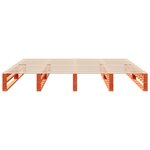 vidaXL Cadre de lit sans matelas cire marron 200x200cm bois pin massif