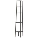 vidaXL Étagère d'angle 5 niveaux Noir 45 5x31 5x180 cm
