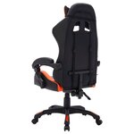 vidaXL Fauteuil de jeux vidéo avec LED RVB Orange et noir Similicuir