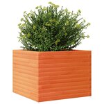 vidaXL Jardinière cire marron 60x60x45 5 cm bois de pin massif