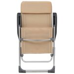 vidaXL Chaises de camping pliables 2 Pièces Crème Aluminium