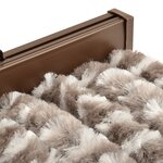 vidaXL Rideau anti-mouches taupe et blanc 56x200 cm chenille