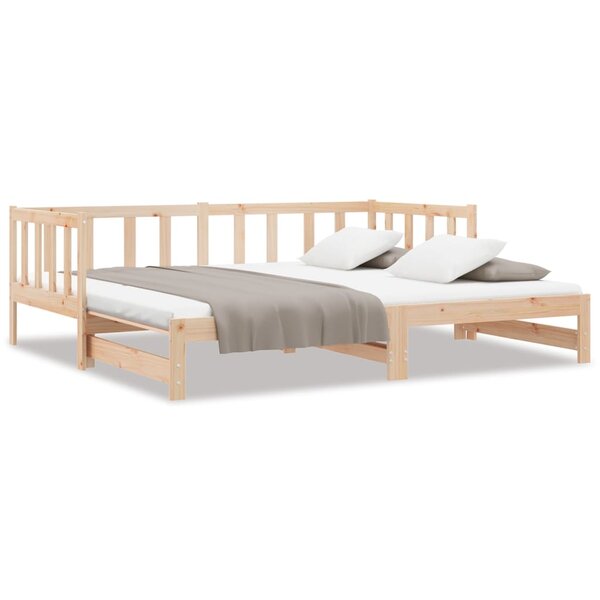 vidaXL Lit de jour avec lit gigogne 90x200 cm bois de pin massif