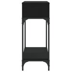vidaXL Table console noir 100x30 5x75 cm bois d'ingénierie