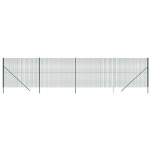 vidaXL Clôture en treillis métallique vert 2 2x10 m acier galvanisé