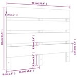 vidaXL Tête de lit Blanc 90x3x80 cm Bois massif de pin