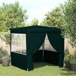 vidaXL Tente de réception avec parois latérales 2x2 m Vert 90 g/m²