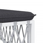 vidaXL Salon de jardin avec coussins 10 Pièces blanc acier