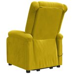 vidaXL Fauteuil de massage Jaune Velours