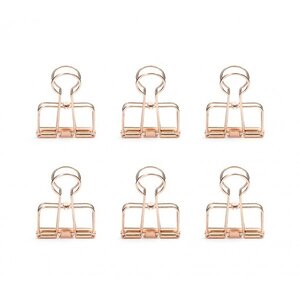 Pinces double-clip x 6 - cuivré