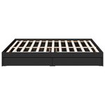 vidaXL Cadre de lit avec tiroirs noir 200x200 cm bois d'ingénierie