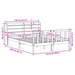 vidaXL Cadre de lit sans matelas 120x190 cm bois de pin massif