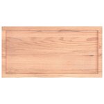 vidaXL Dessus de table marron clair bois chêne massif traité