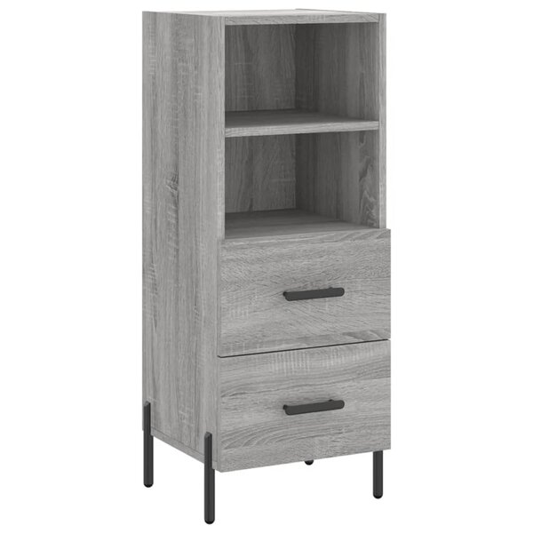 vidaXL Buffet Sonoma gris 34 5x34x90 cm Bois d'ingénierie