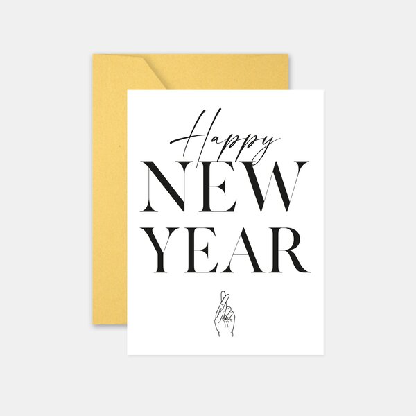 Lot de 5 cartes de voeux illustrative chance