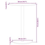 vidaXL Table de jardin ronde noir Ø50x72 cm acier