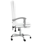 Fauteuil de massage inclinable de bureau informatique étude similicuir blanc 02_0025398