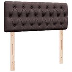vidaXL Sommier à lattes de lit et matelas marron foncé 120x190cm tissu