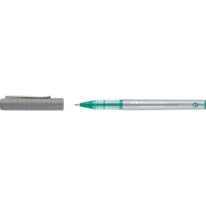 Faber-Castell Roller Free Ink Stylo à bille à encre liquide - Pointe conique 0 7 mm - Largeur de trait fin - Clip en métal - Couleur verte