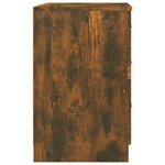 vidaXL Table de chevet Chêne fumé 40x40x63 cm Bois d'ingénierie