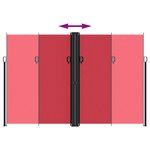 vidaXL Auvent latéral rétractable rouge 220x1000 cm