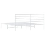 vidaXL Cadre de lit métal avec tête de lit blanc 193x203 cm