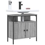 vidaXL Armoire lavabo de salle de bain sonoma gris 60x30x60 cm