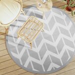 vidaXL Tapis d'extérieur gris Ø160 cm PP
