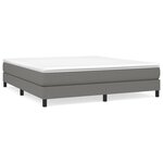 vidaXL Cadre de lit Gris foncé 160 x 200 cm Tissu