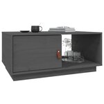 vidaXL Table basse Gris 80x50x35 5 cm Bois massif de pin