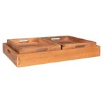 House Nordic Plateaux Christina 3 Pièces avec poignées Teck naturel
