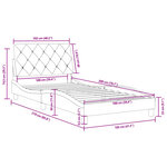 vidaXL Cadre de lit sans matelas bleu 100x200 cm velours