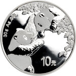 Pièce de monnaie en Argent g 93.3 (3 oz) Millésime 2023 Bullion Bar PANDA