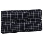 vidaXL Coussins de palette lot de 3 motif à carreaux noir tissu