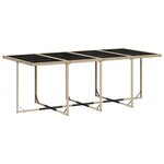 vidaXL Ensemble à manger de jardin et coussins 9 Pièces mélange beige