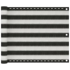 vidaXL Écran de balcon PEHD 75x500 cm Anthracite et blanc
